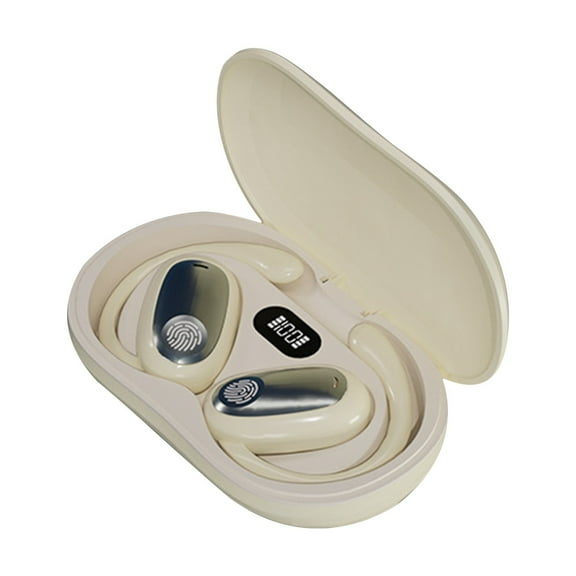 asxite Wireless Earbuds,Bluetooth 5.49 Wireless Earphones In Ear Non In Ear DT5.0 Directional Sound Transmission Panoramic Sound Effect Strong Battery Life Bluetooth Earphones,Beige