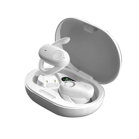 asxite Wireless Earbuds,Comfortable Over-the-Ear Bluetooth Headset With Smart Digital Display High Sound Quality And Extended Battery Life For Use,White