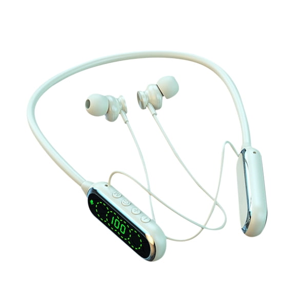 asxite Wireless Headphones,Bluetooth 5.4 Wireless Earphones Neck Style Long Range HiFi Surround Sound With Card Insertion And Ear Return Bluetooth Earphones Yellow