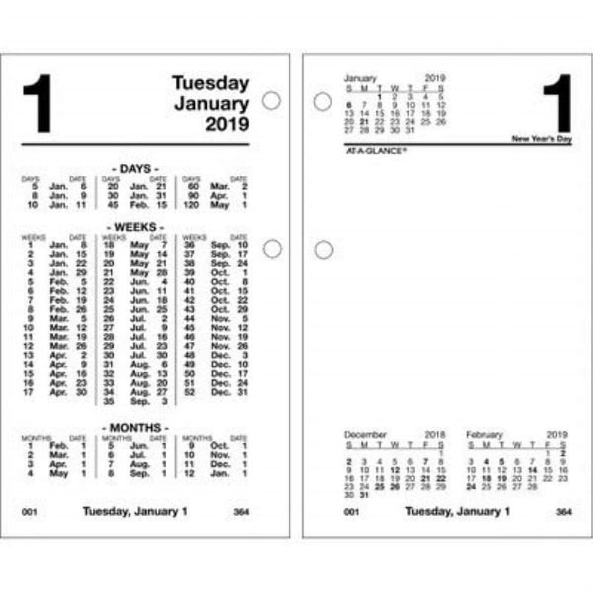 ataglance 2014 financial daily desk calendar refill, 3.5 x 6 inches