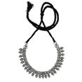 thumbnail image 1 of athizay Necklace Black Thread with Antique Oxidized Silver Beads Indian Statement Choker Jewelry for Women, 1 of 5