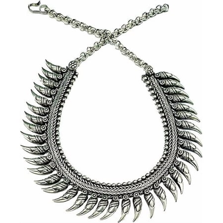 athizay Oxidized Indian Necklaces for Women Antique Texture Silver fashion Jewelry Metal Beads Embellishment Choker