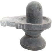 athizay Stone Shivling Small Statue 5 cm Made in Varanasi for Indian Pooja and Hawan Natural Grey Color Stone Shiva Lingam Idol