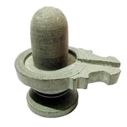 athizay 3.3 in Stone Shivlinga Shiva Garden Statues, Handcrafted, Gray Stone for Pooja