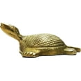 thumbnail image 1 of athizay Tortoise Table Decor Statue Brass Metal 10 cm Antique Finish Feng Shui Figurines Turtle showpiece for Living Room Bedroom Office Reception Decoration., 1 of 5