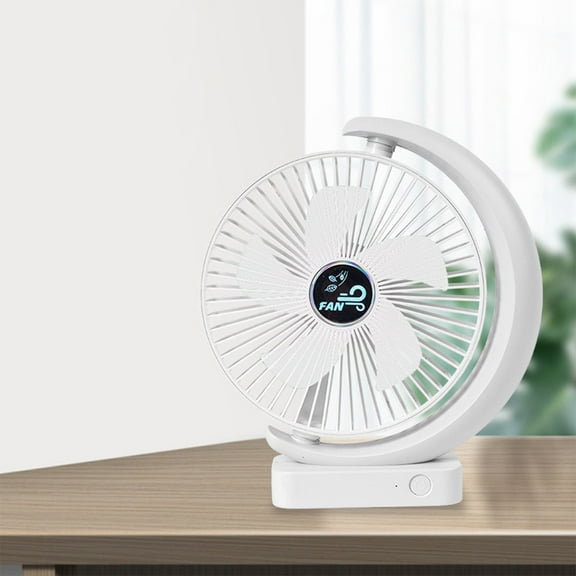 atinetok Desk Fan Rechargeable, USB Battery Operated Fan 3 Speed, Small Box Fan For Bedroom Office Home,for Home Garden Patio Fence Balcony Clearance