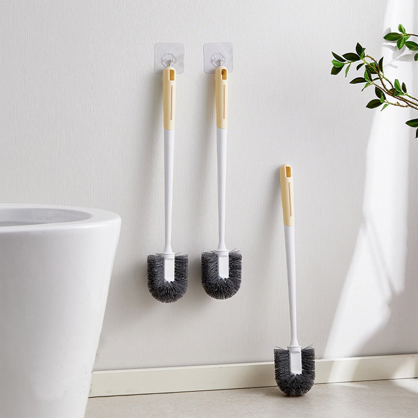 atinetok Household Cleaning,Household Toilet Brush Wall Mounted Long ...