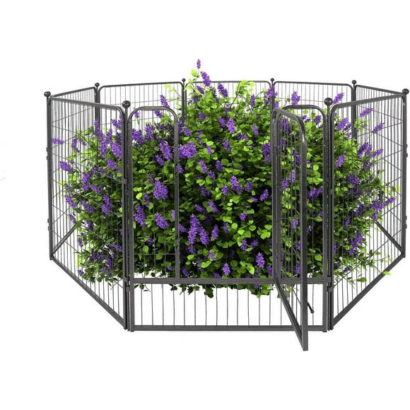 ative Garden Fence, 40 Inch x 21 FT Heavy Duty Iron Fencing Landscape Patio Flower Bed Animal Barrier Border Edging Section, Panel , Folding Wire Fence for Yard for Dog Outdoor