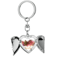 thumbnail image 1 of atlanta amecity watercolor heart angel wing key chain holder, 1 of 3