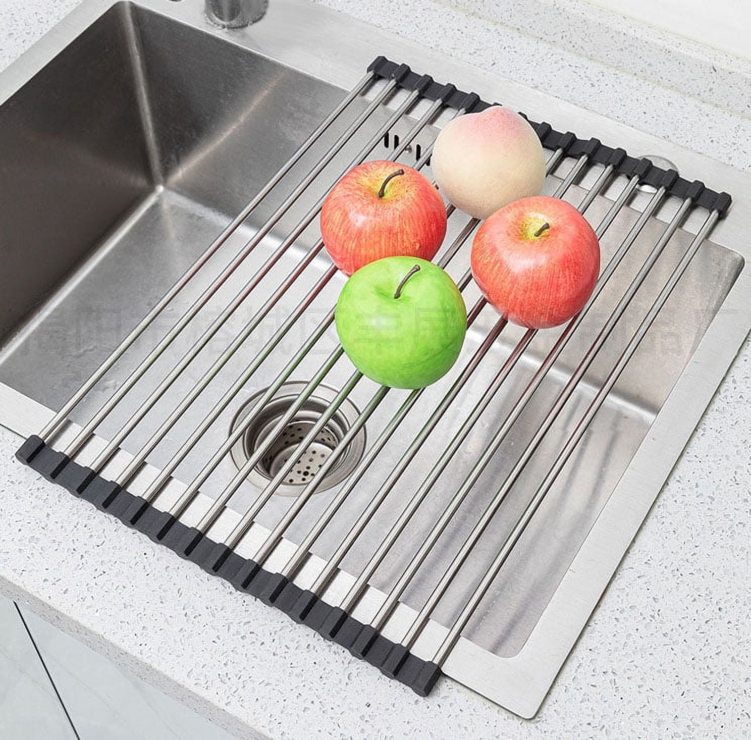 atopo Roll up Dish Drying Rack over the Sink Kitchen Drying Rack Heat ...