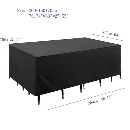 atopo Outdoor Patio Furniture Cover Waterproof Table and Chair Set Covers (78.74" L x 63" W x 27.55" H)