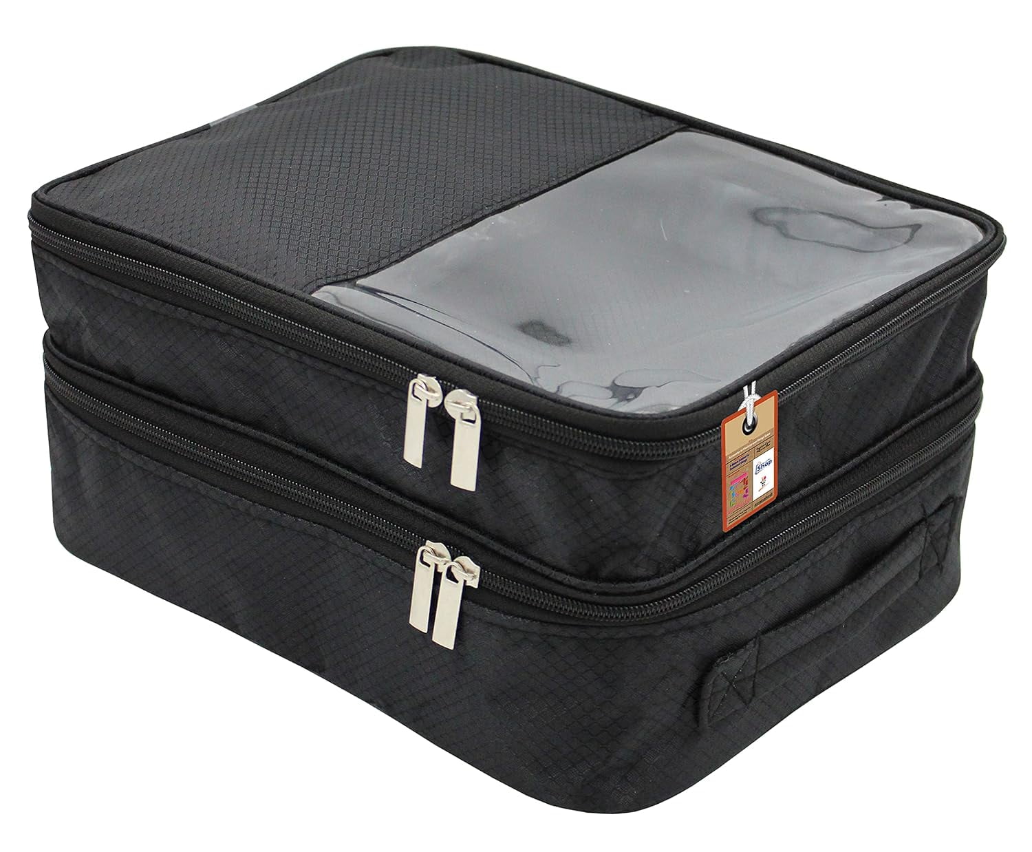 atorakushon Fabric Travel Shoe Bags Shoe Cover for Travelling Storage Bag Footwear Wardrobe Organizer Pouch Black
