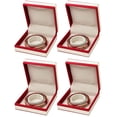 thumbnail image 1 of atorakushon Satin Makeup Jewellery Storage Box Bangle Chudi Bracelet Chains Ring Earrings Wardrobe Organizer Travel Vanity Case for Women Red Pack 4, 1 of 5