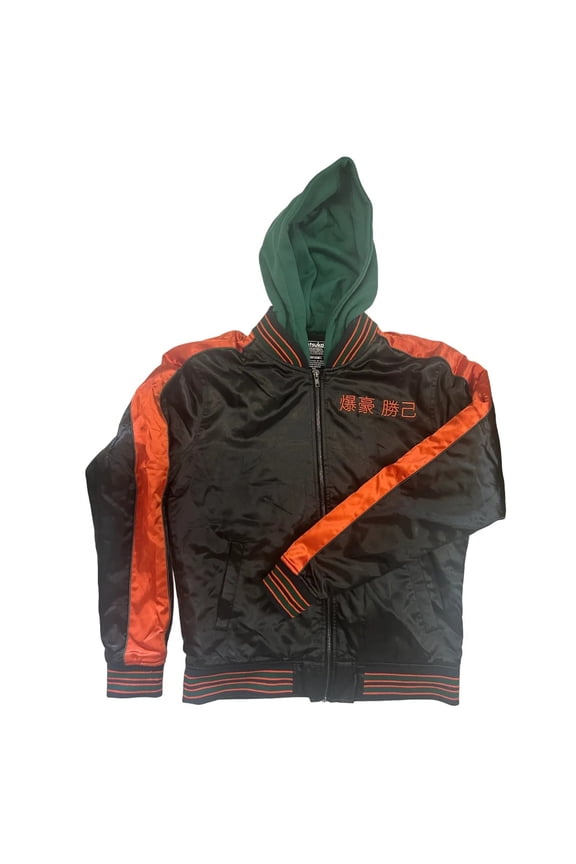 My Hero Academia Katsuki Bakugo Hooded Bomber Jacket Men's Size Small
