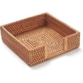 thumbnail image 1 of attan Square Napkin Holder, 7.5x7.5x2.5 Inch Woven Paper Napkin & Guest Towel Tray for Kitchen, Dining Table, or Bathroom, 1 of 8