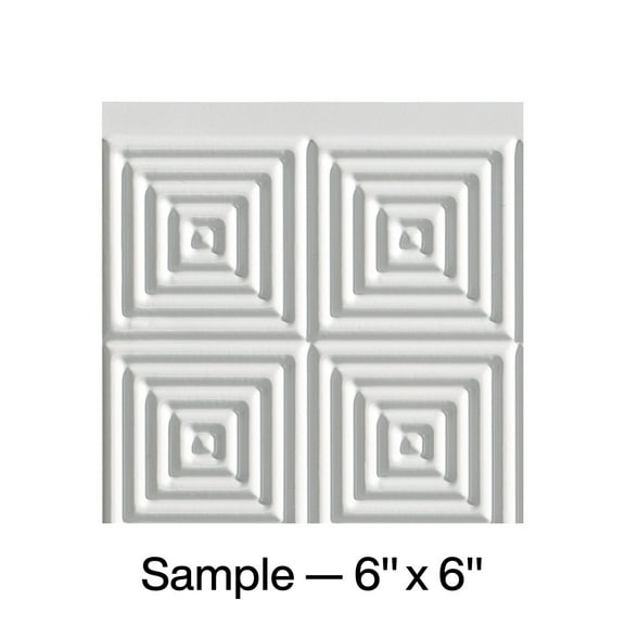 FASÄDE Miniquattro Decorative Vinyl Backsplash Panel in Gloss White (6X6 Inch Sample)