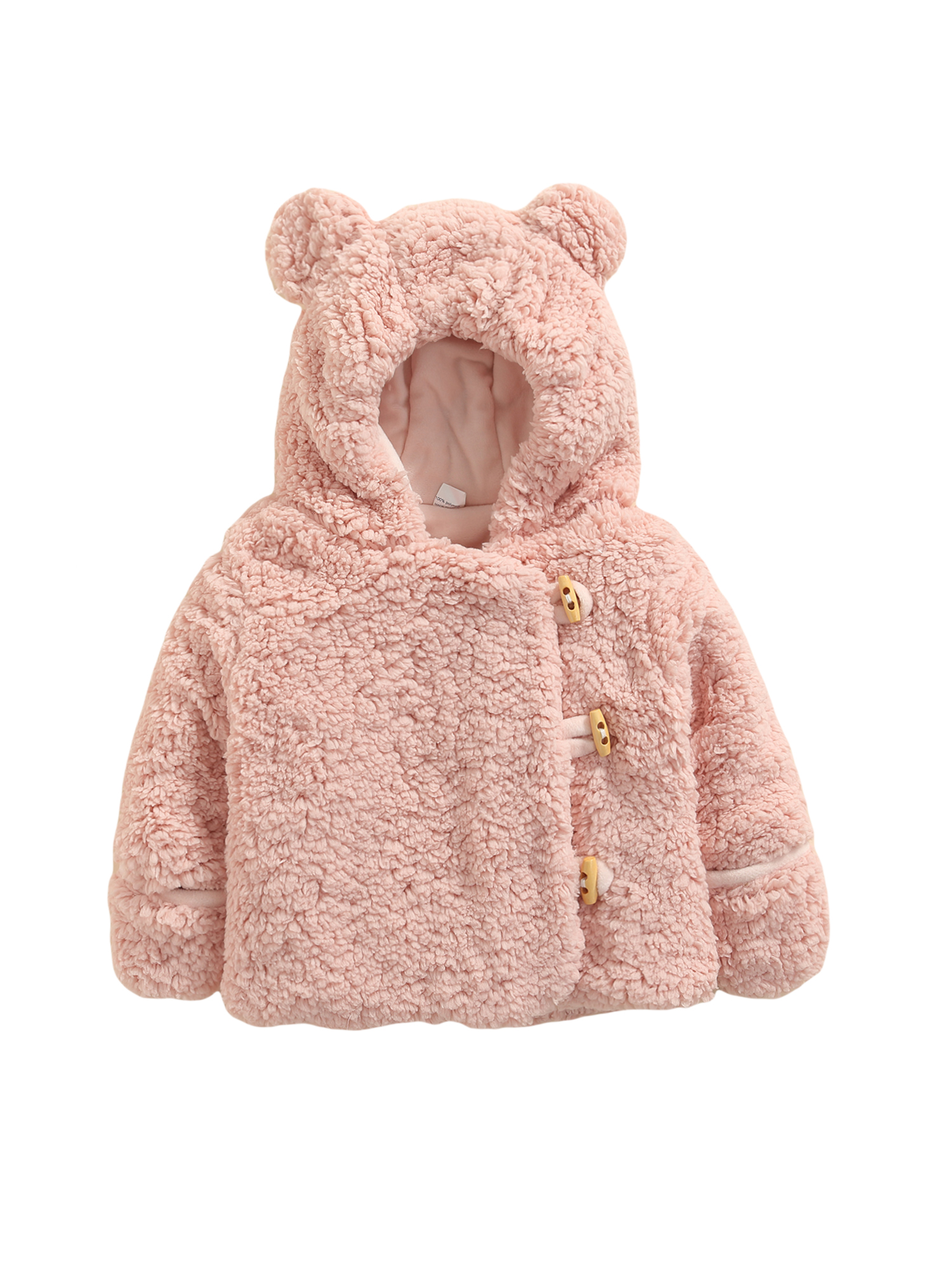 aturustex Baby Boys Girls Fleece Jacket Bear Ear Hoodie Warm Winter Outwear Top - image 1 of 7