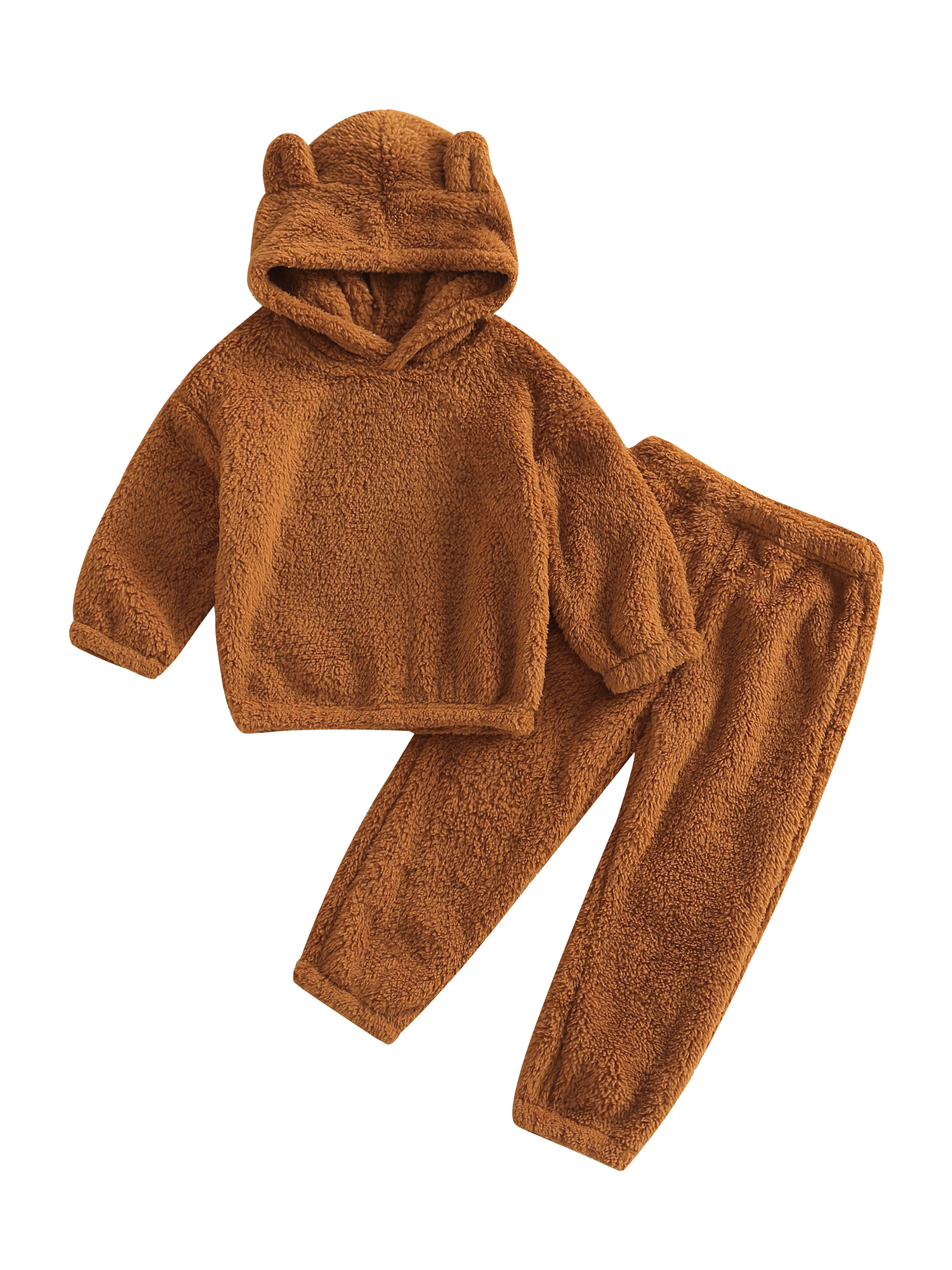 Rust Teddy Long Sleeve Hoodie