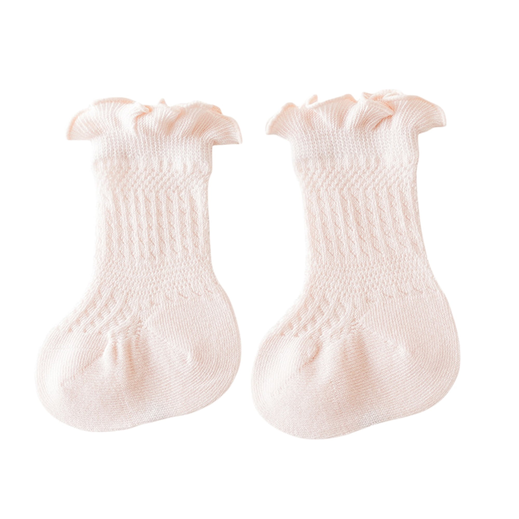 aturustex Cute Toddler Baby Girl Crew Socks with Soft Frilly Trim