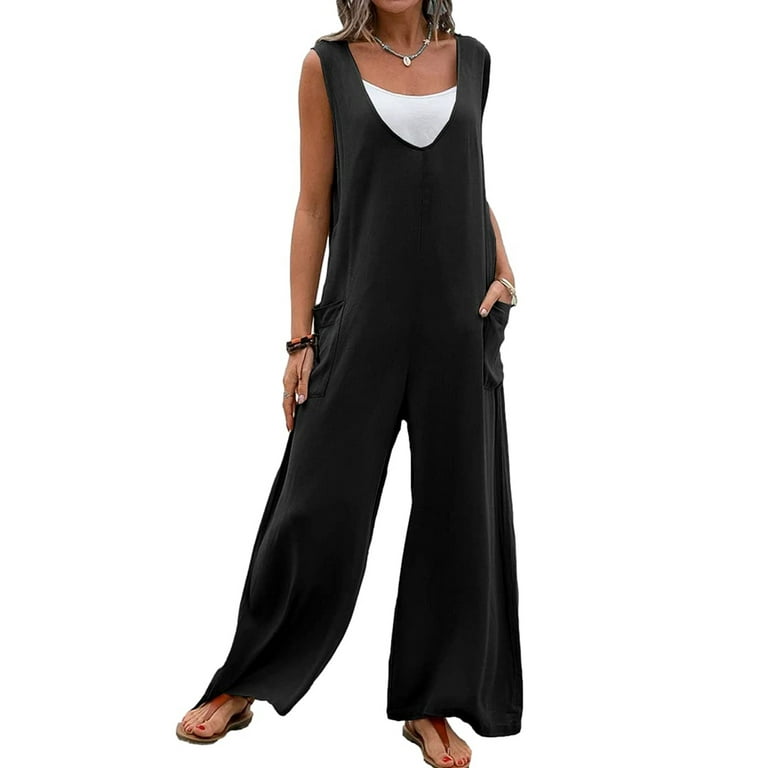 Casual Solid Patchwork Basic U Neck Jumpsuits(4 colors) Casual Solid Patchwork Basic U Neck Jumpsuits(4 colors)