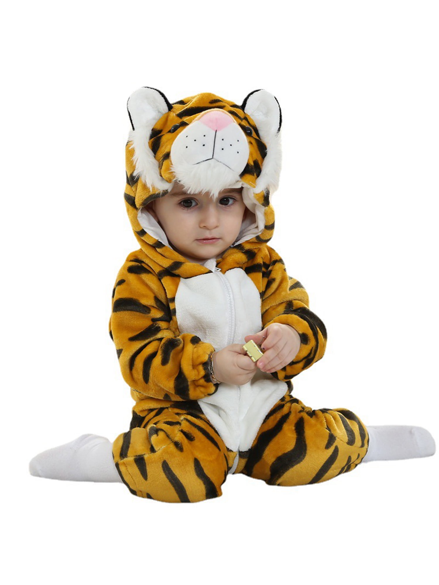 aturustex Halloween Baby Animal Costume Winter Tiger Costume Hooded
