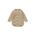 thumbnail image 1 of aturustex Infant Baby Girl Boy Basic Sweater Romper 0-18M Newborn Solid Crew Neck Knitted Bodysuits Long Sleeve Cable Knit Jumpsuit Toddler Thick Warms Girls Casual Daily Winter Fall Clothes, 1 of 8