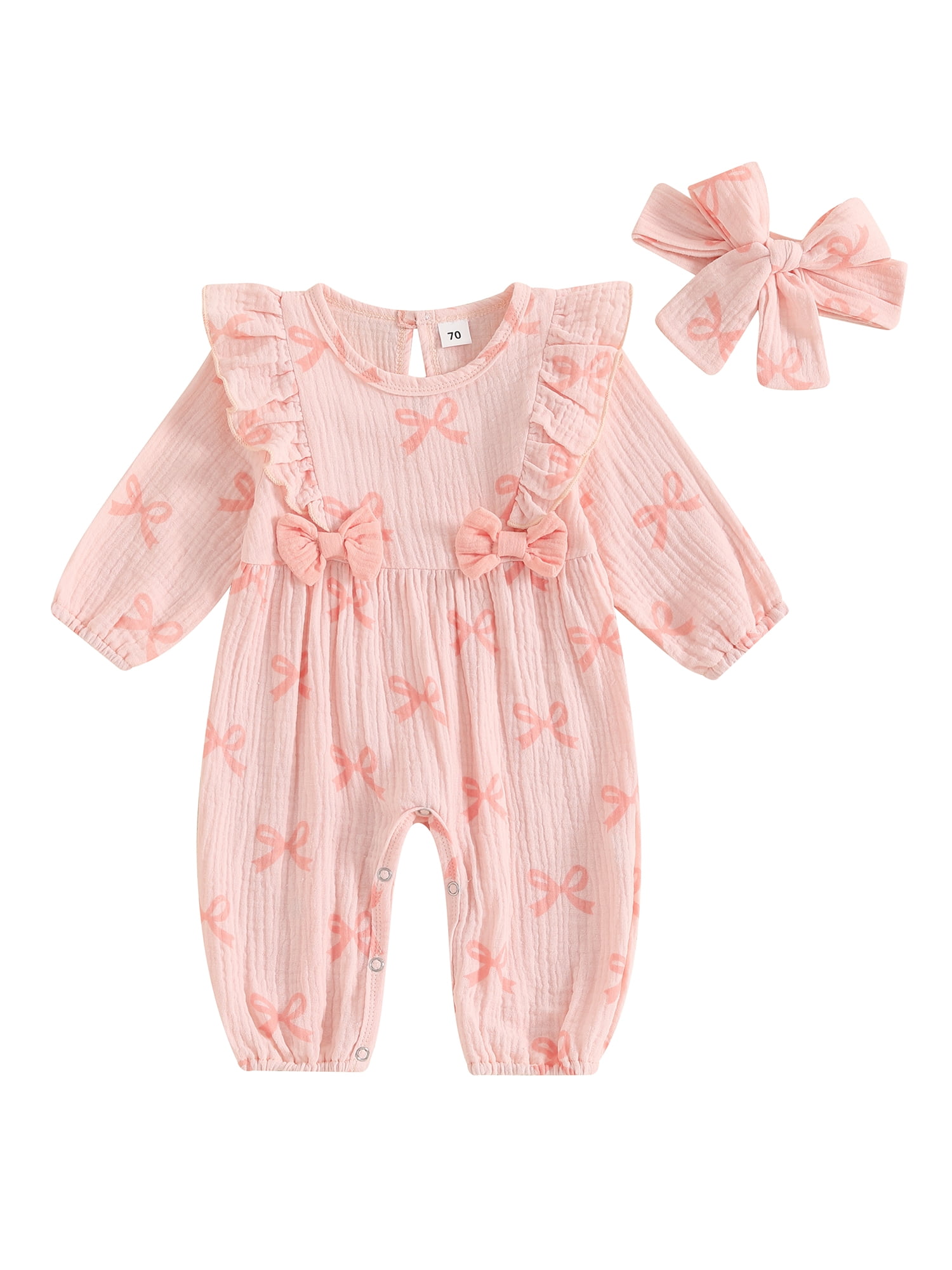 aturustex Infant Baby Girl Rompers for 012 monthes Newborn Long Sleeve