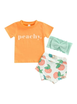 Baby clothes with store peaches