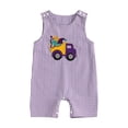 thumbnail image 1 of aturustex Infant Baby Girls Boys One piece Jumpsuits 0-18M Newborn Sleeveless Tank Rompers Classic Plaid Embroidery Truck Jumpsuit Crew Neck Bodysuitsaily Clothes for Beachwear Holiday Party, 1 of 7