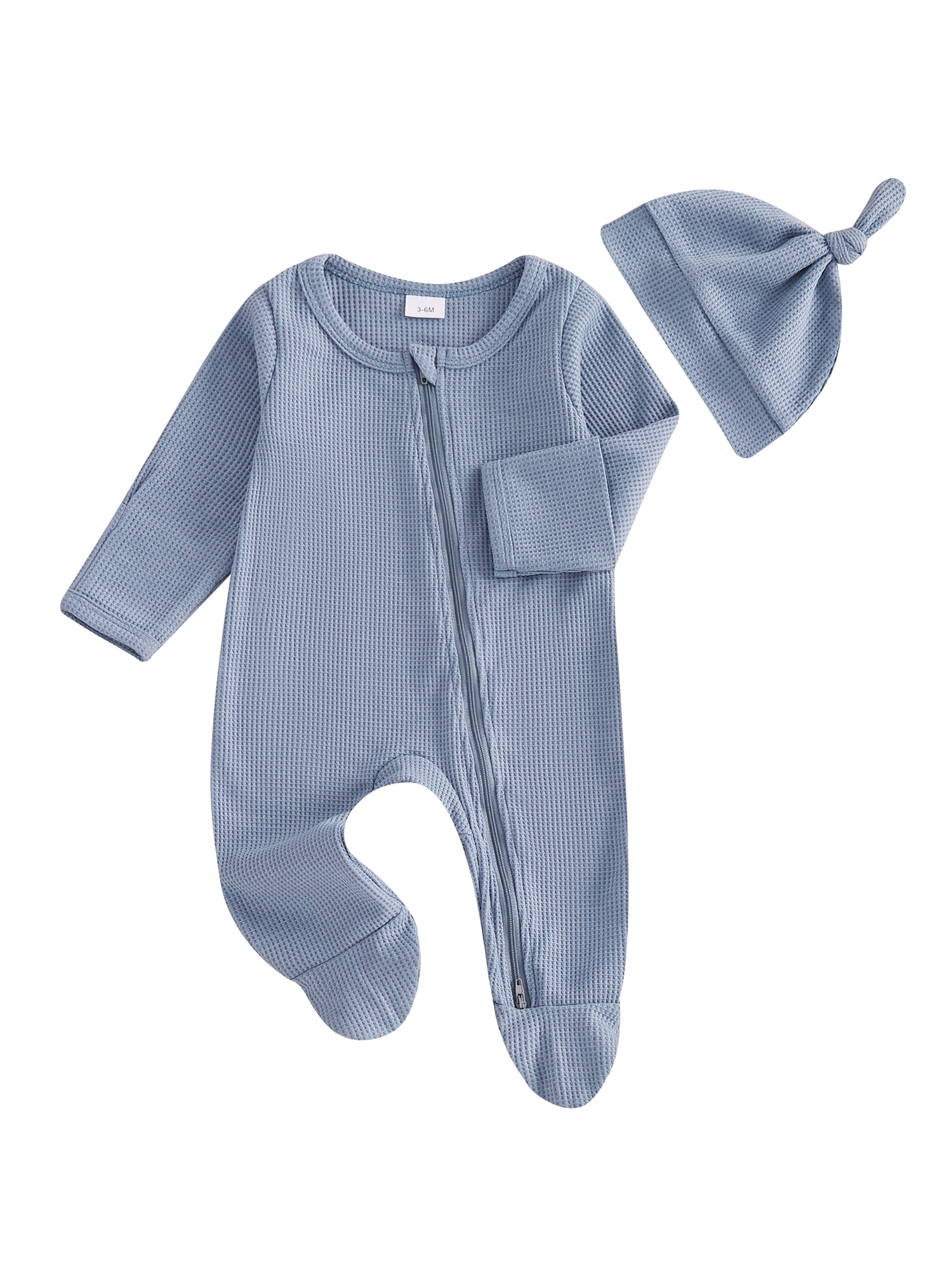 aturustex Infant Baby Solid Basic Footed Romper 0 3M 6M 12M Newborn ...