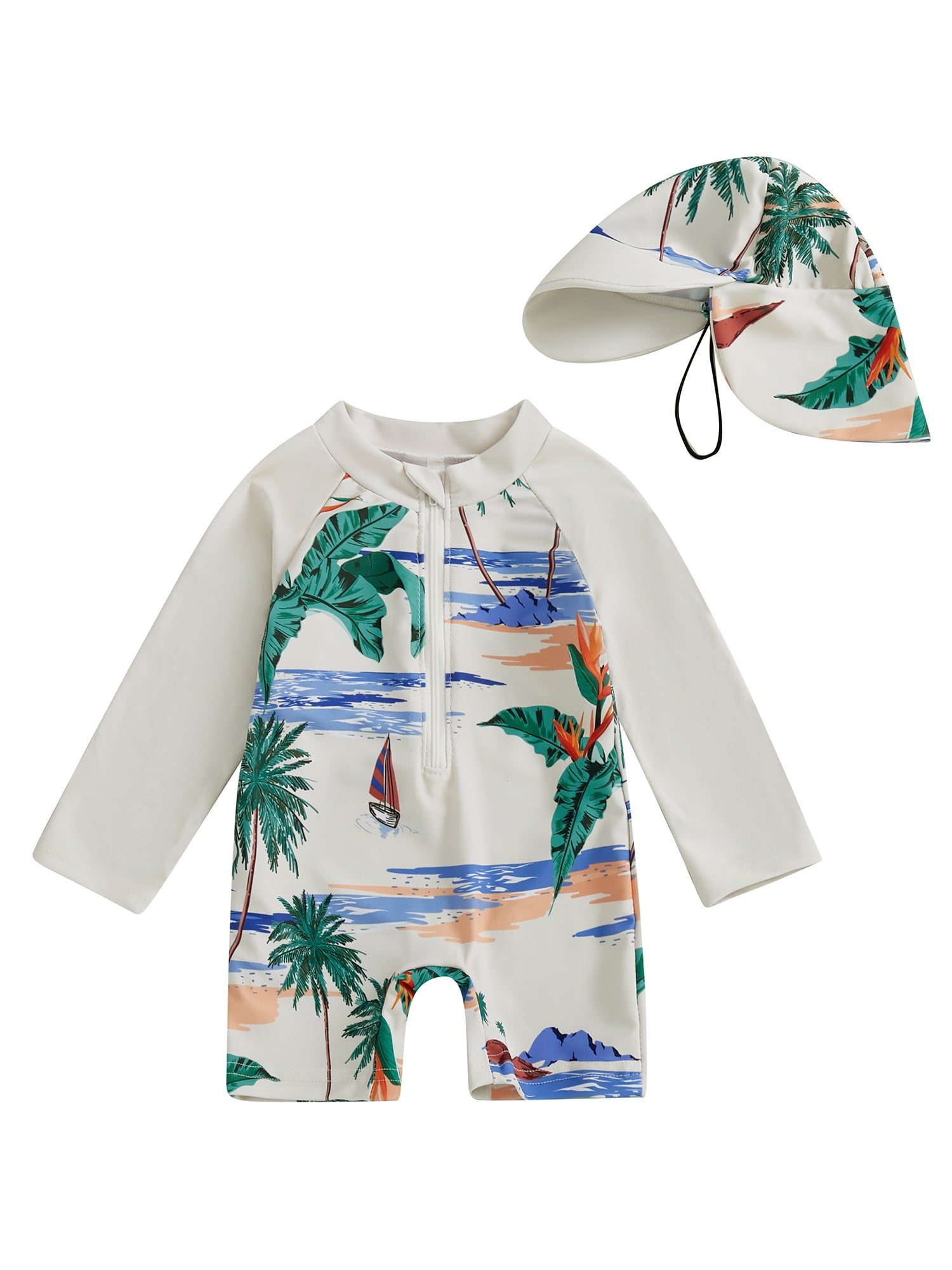 aturustex Little Boy 2pcs Rash Guard Swimsuit Outfits 0-5T Toddler ...