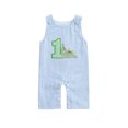 thumbnail image 1 of aturustex Toddler Baby Boys Birthday Jumpsuits 6M 12M 18M Infant Sleeveless Tank Rompers Round Neck Vest Bodysuits Pants Cupcake Embroidery Playsuits mmer Outfits Beachwear for Holiday Party, 1 of 7