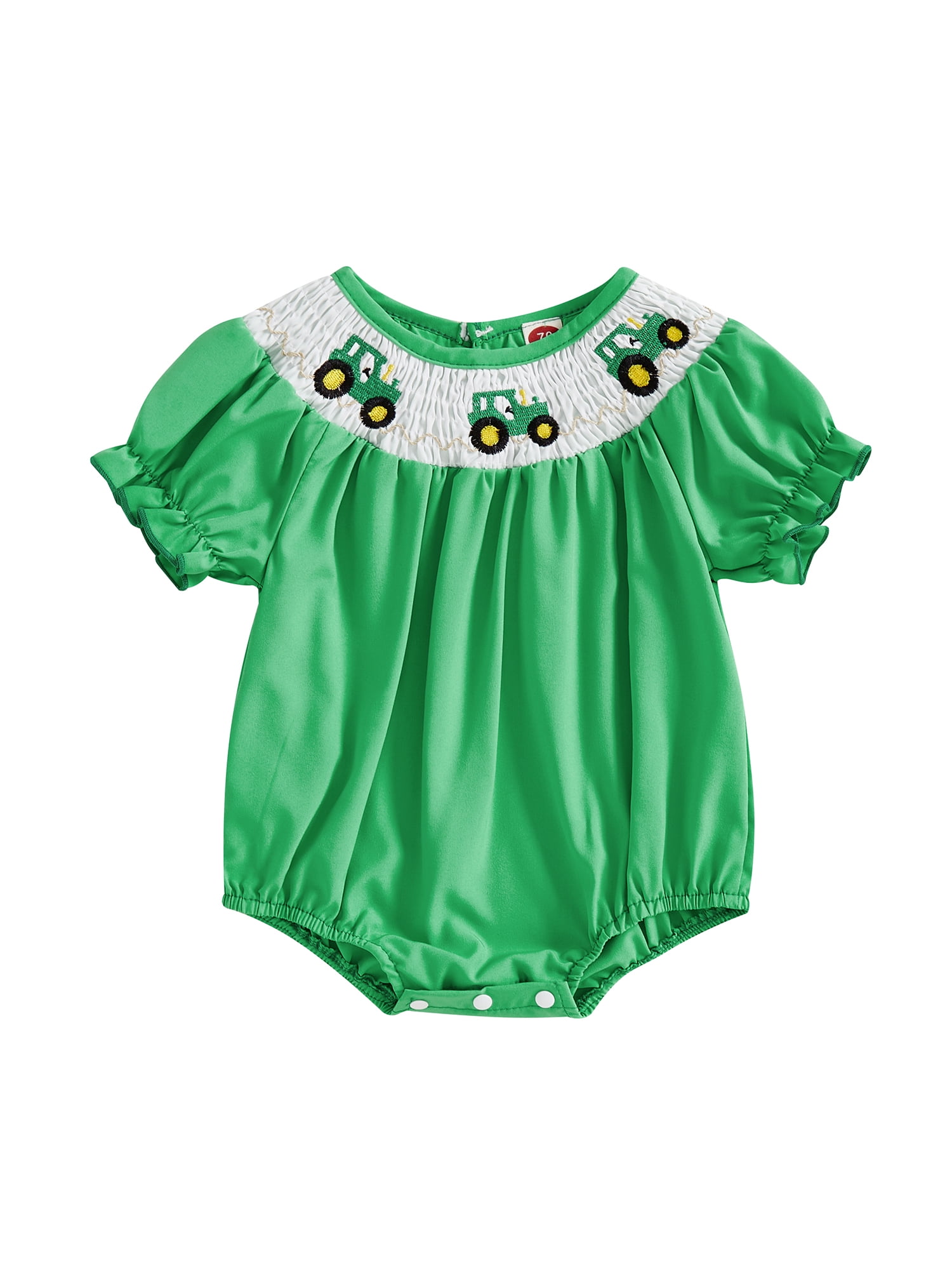 Baby Girl Grey Ruffle Bubble Romper – Snap-Back Cute Outfit