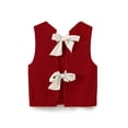 thumbnail image 1 of aturustex Women's Basic Knit Waistcoats Ladies Crew Neck Slim Tank Tops Bow Tie Back Sweater Vest Fashion Cozy Casual Blouses Daily Spring Fall Clothes Streetwear, 1 of 7