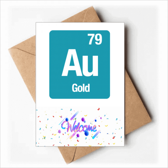 au checal element science Welcome Back Greeting Cards Envelopes Blank