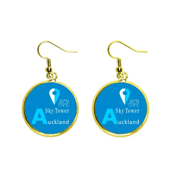 auckland geography coordinates travel earring dangle en drop earring jewelry woman