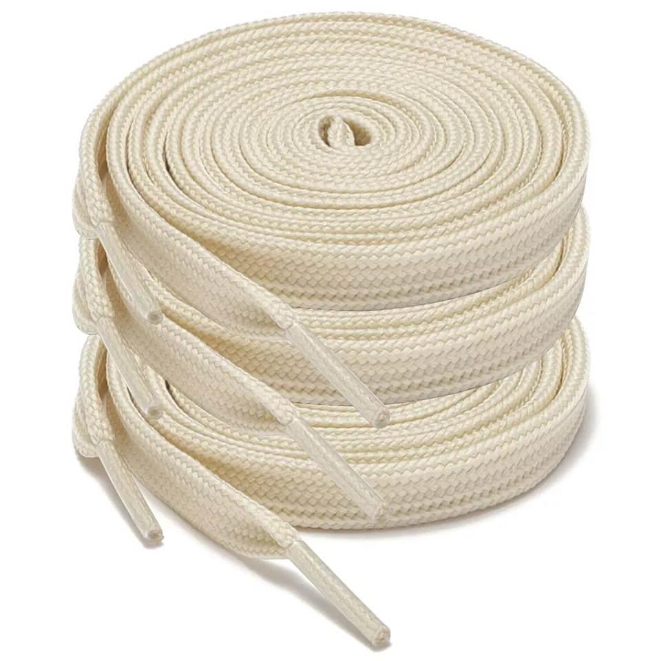 2-Pair 10mm Wide Double Layer Flat Athletic Shoe Laces – For Boots, Sneakers, Casual Shoes
