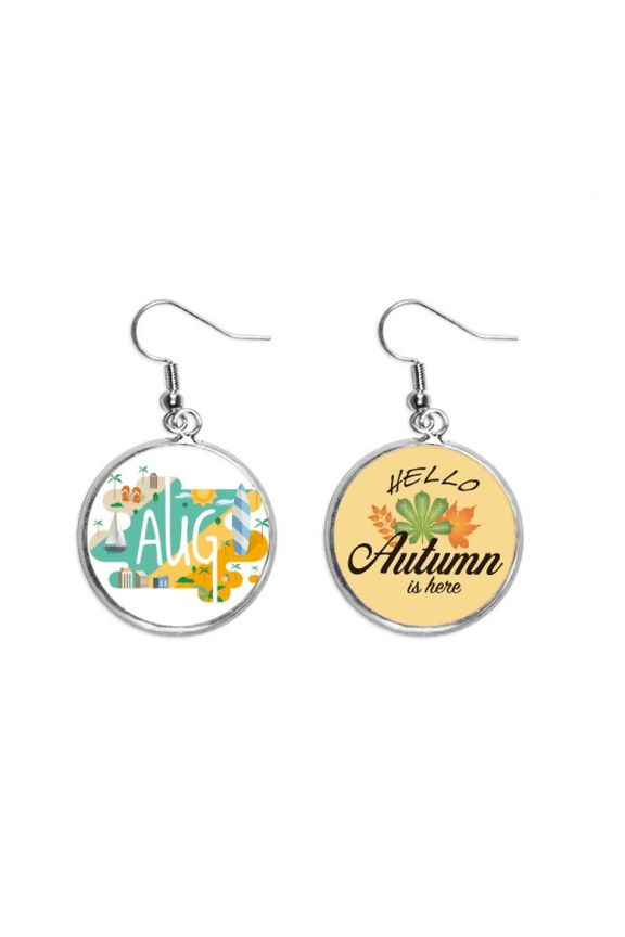 august month season illustration earring dangle autumn earring jewelry