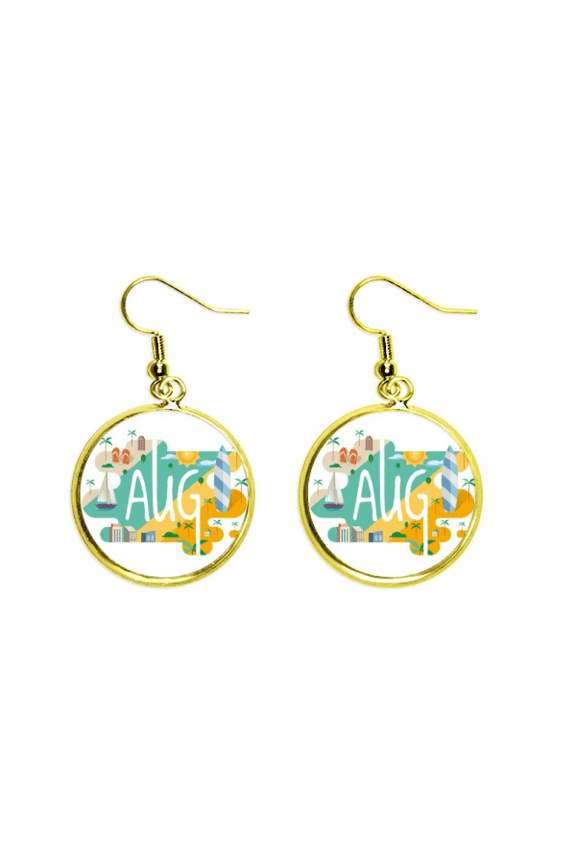 august month season illustration earring dangle en drop earring jewelry woman