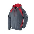 thumbnail image 1 of augusta sportswear men's circuit hoodie 2xl graphite/red, 1 of 2