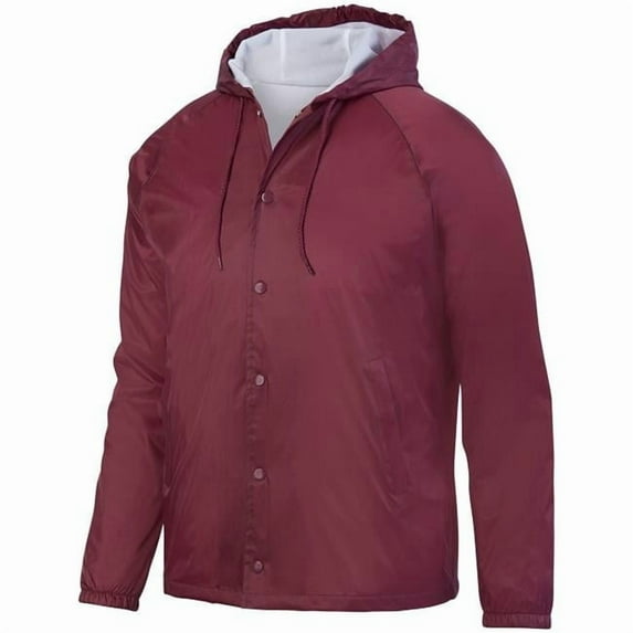 augusta sportswear men's hooded coach's jacket 3102