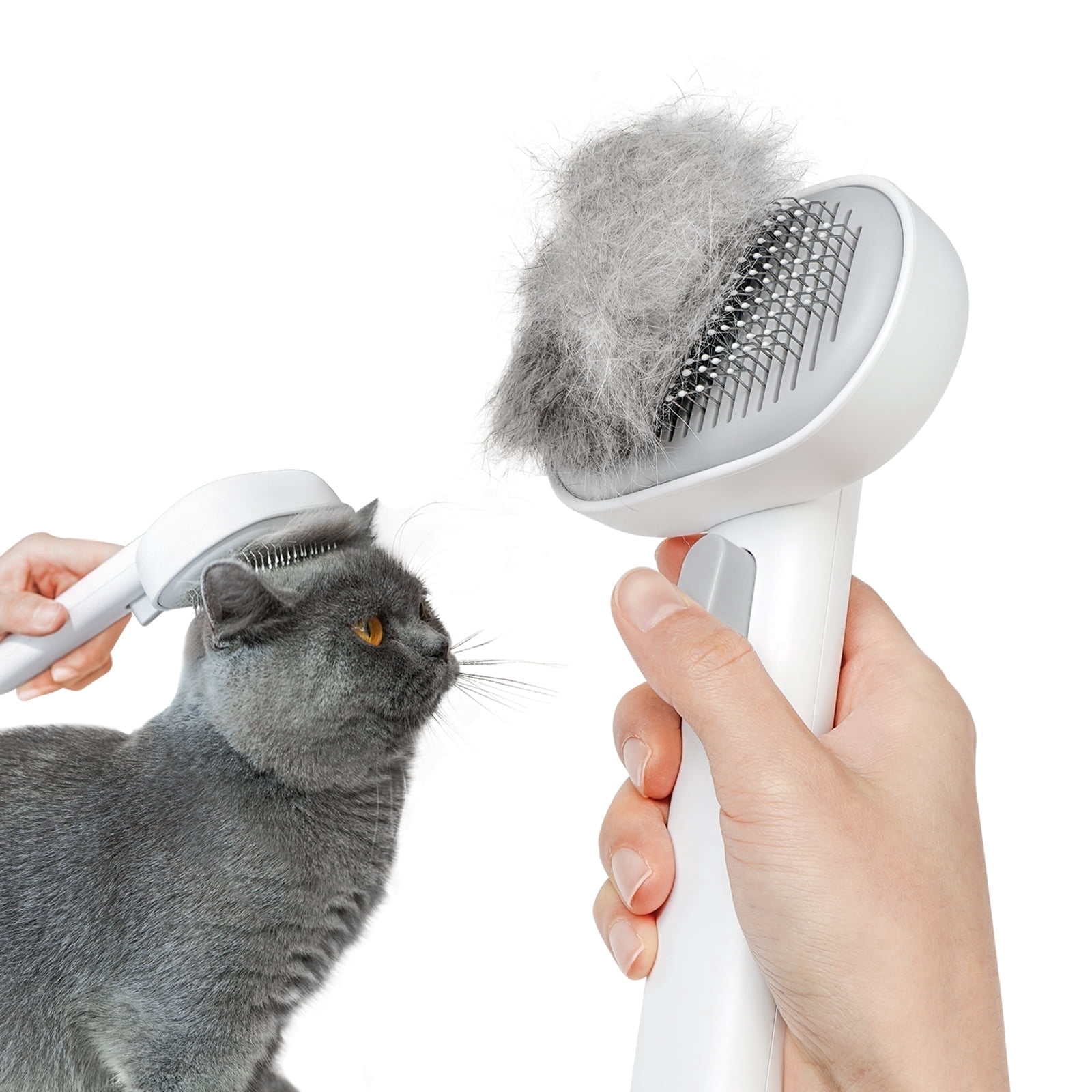 aumuca Cat Brush for Shedding, Cat Brushes for Indoor Cats, Cat Brush for Long or Short Haired Cats, Removes Loose Fur