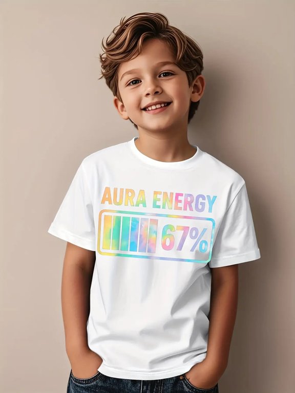 aura energy t shirts comfortable and breathable shirts featuring energy logo and 67 in a casual round neck short sleeve style