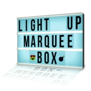 auraLED Colorbox LED Marquee - Multi-Color Light-up Marquee Box with Remote, Alphabet, Symbols