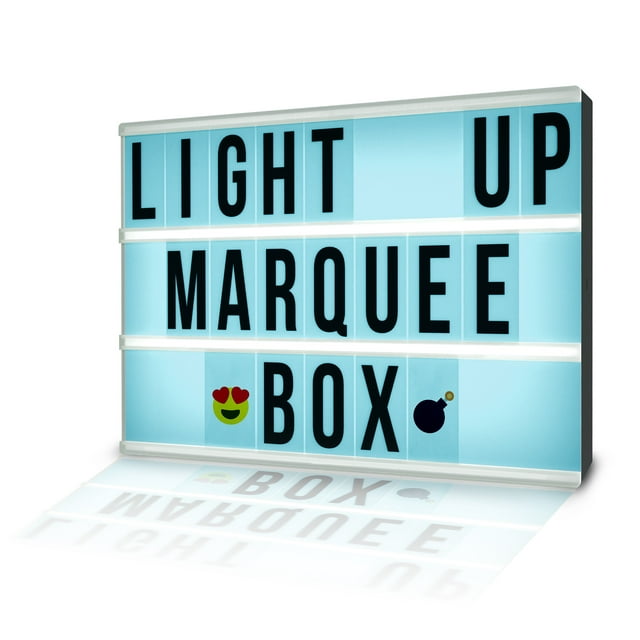 auraLED Colorbox LED Marquee - Multi-Color Light-up Marquee Box with Remote, Alphabet, Symbols