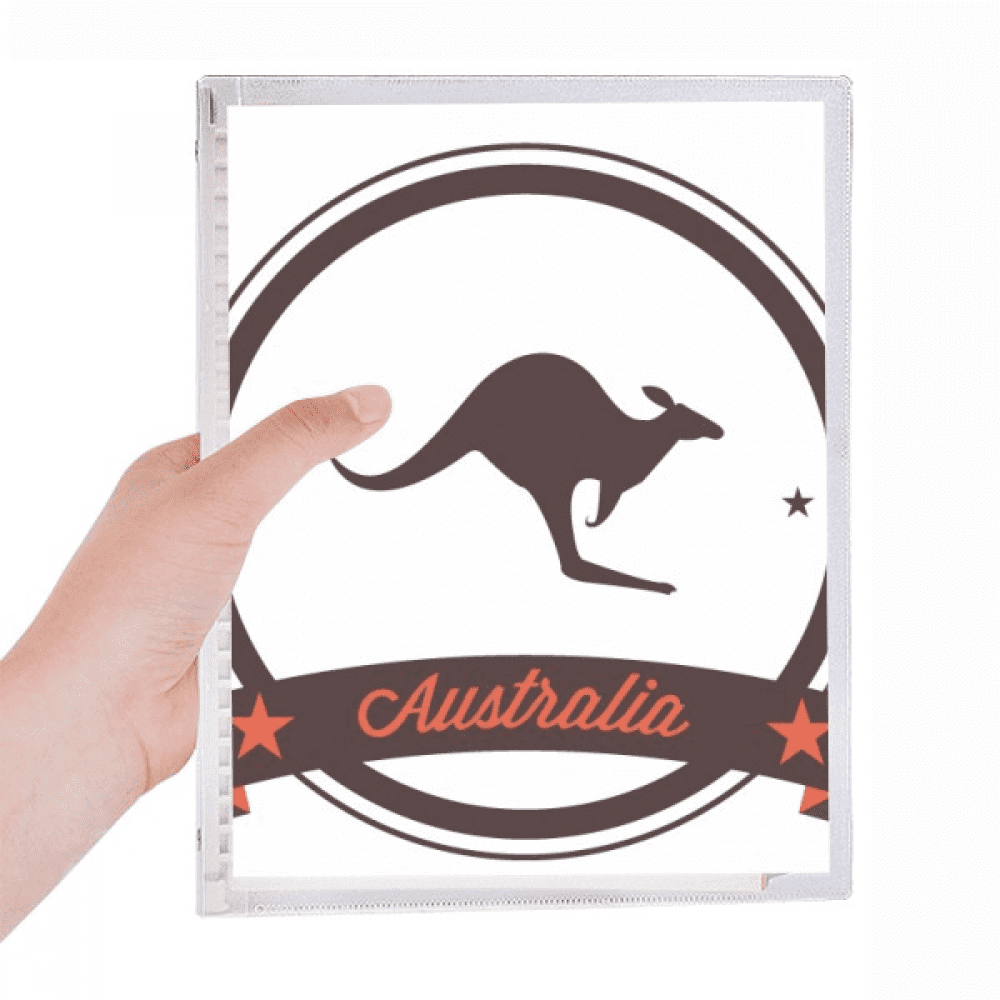 australia flavor emblem illustration notebook loose diary refillable journal statiry