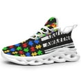 thumbnail image 1 of autism awareness Shoes Trail Running Shoe Non-Slip Breathable Comfortable Sneakers White Size 7, 1 of 7