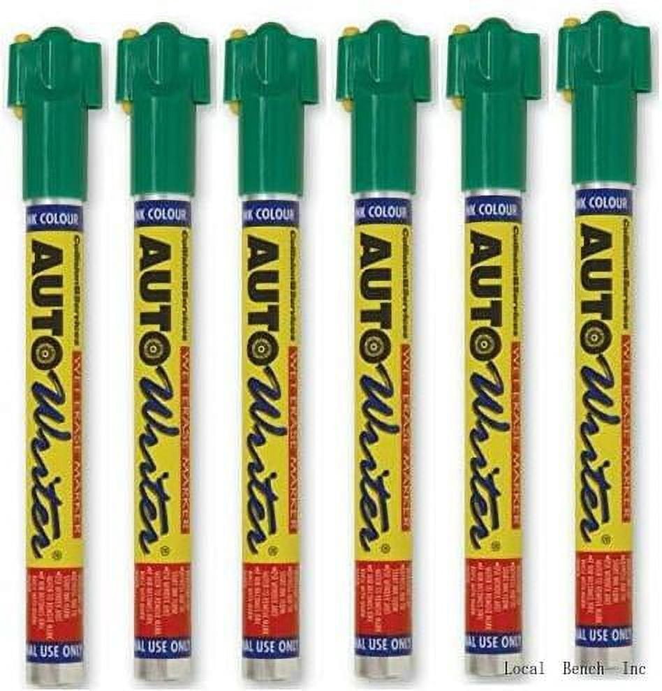 auto writer pens green (usc-37007) - 6 pens