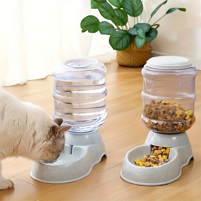 automatic pet feeder + water dispenser, Two sets, automatic pet food