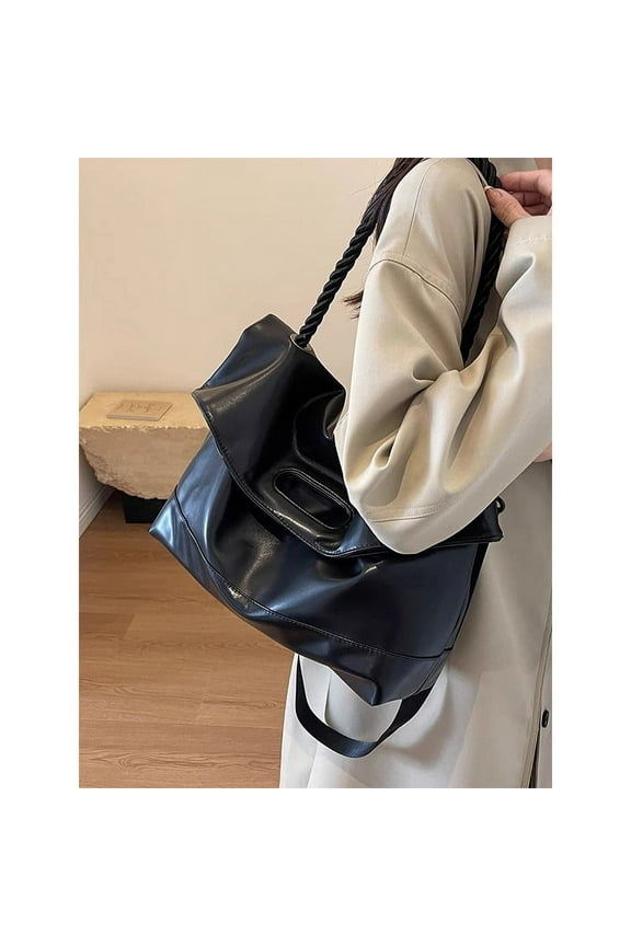 autumn and winter single shoulder crossbody bag for women versatile large capacity briefcase pu retro temperament tote bag